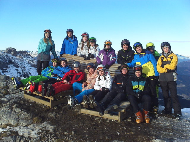Kvinta na lyžařském kurzu v Nassfeldu