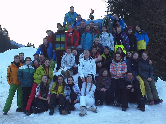 Kvinta na lyžařském kurzu v Nassfeldu