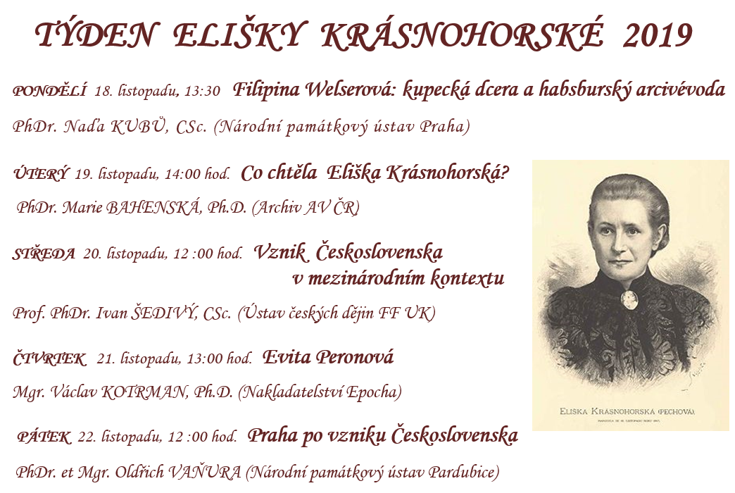 Týden Elišky Krásnohorské 2019