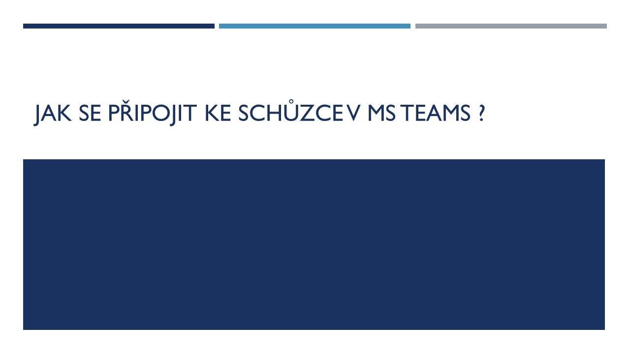 Připojení ke schůzce v MS TEAMS