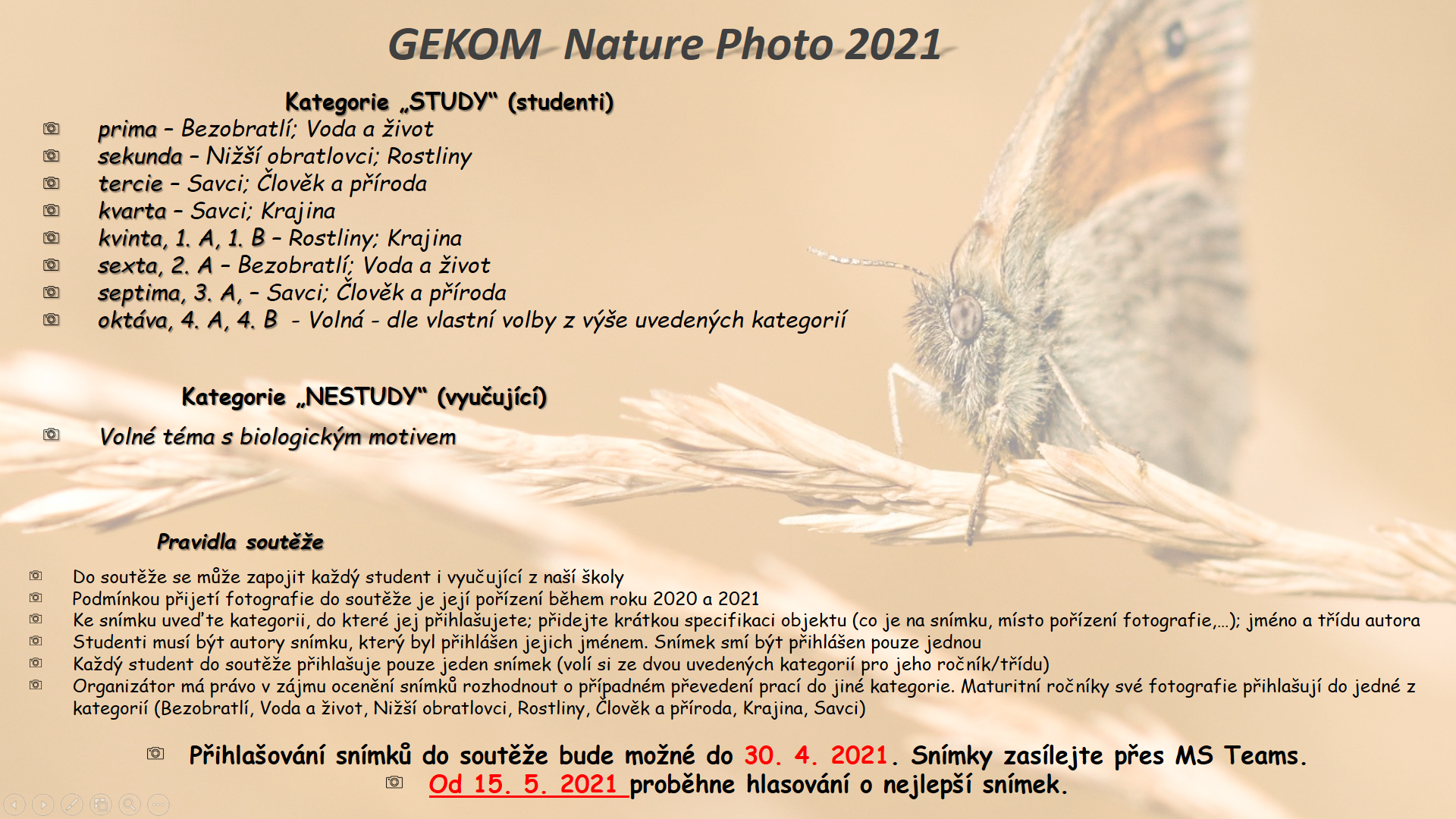 GEKOM Nature Photo 2021 - leták