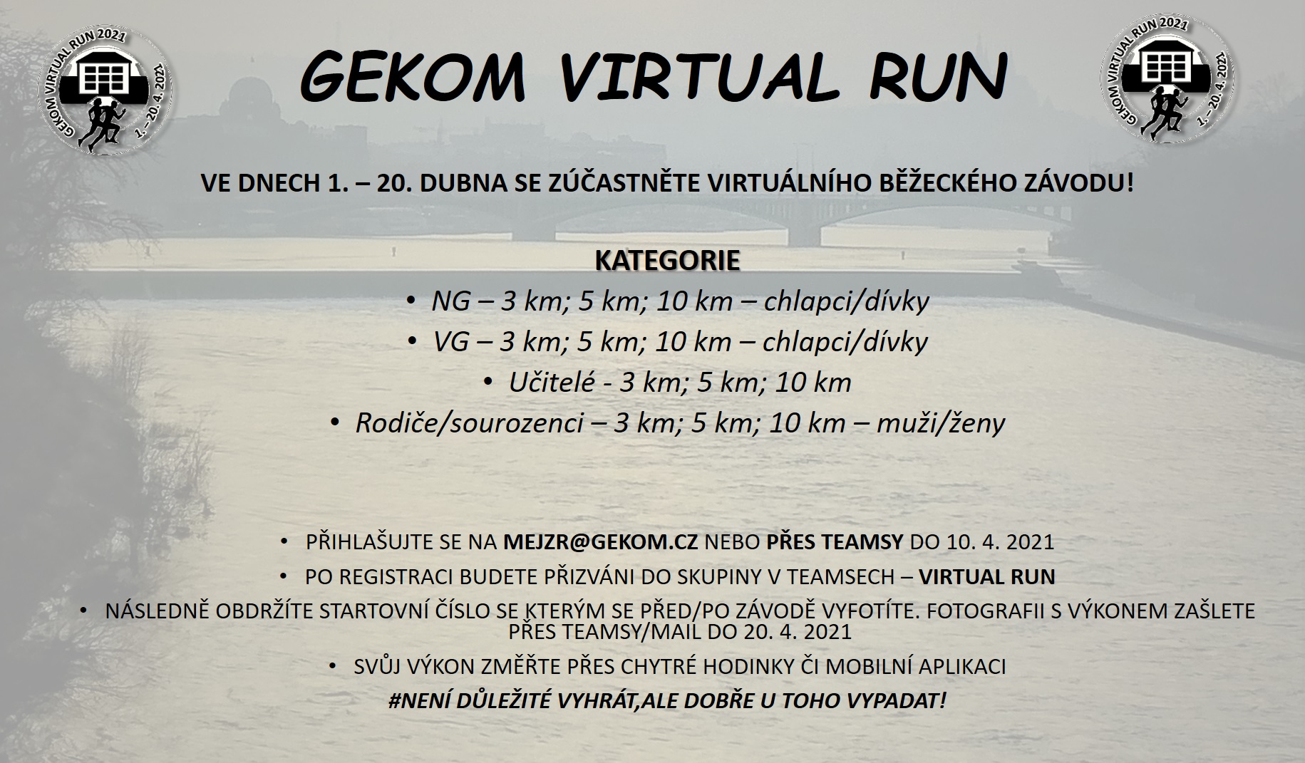 info leták GEKOM VIRTUAL RUN 21