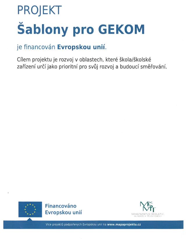 Šablony pro GEKOM