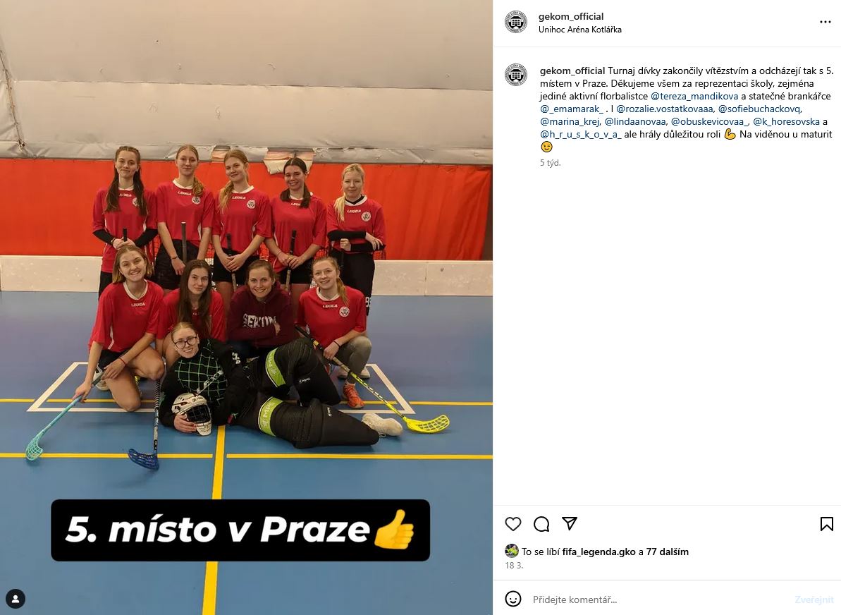 finále Prahy florbal SŠ